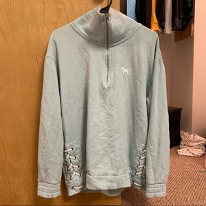 🩵EUC🩵 Pink Victoria’s Secret Quarter Zip